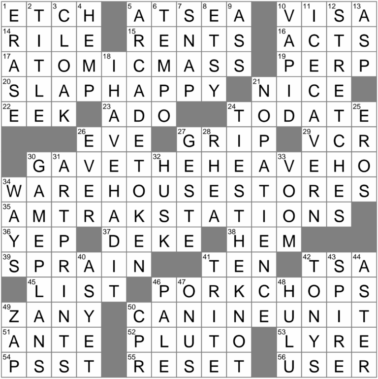 Giddily Silly Crossword Clue Archives LAXCrossword