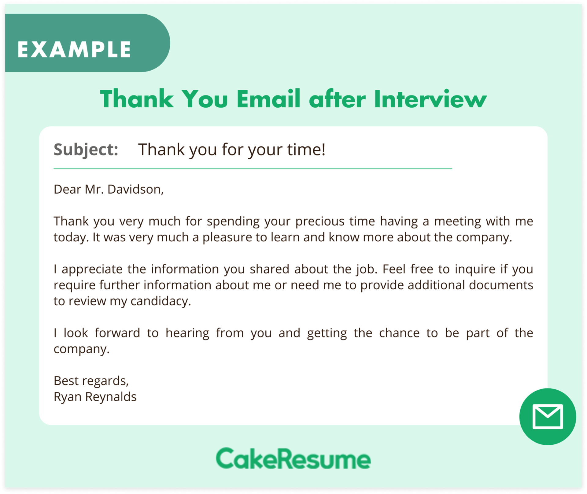Guide To Writing The Best Thank You Email After An Interview with Samples Cake