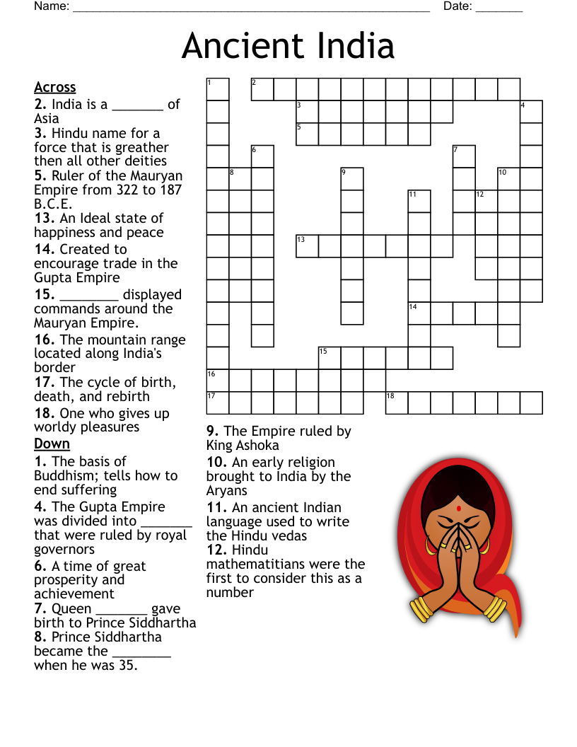 Hinduism Crossword WordMint