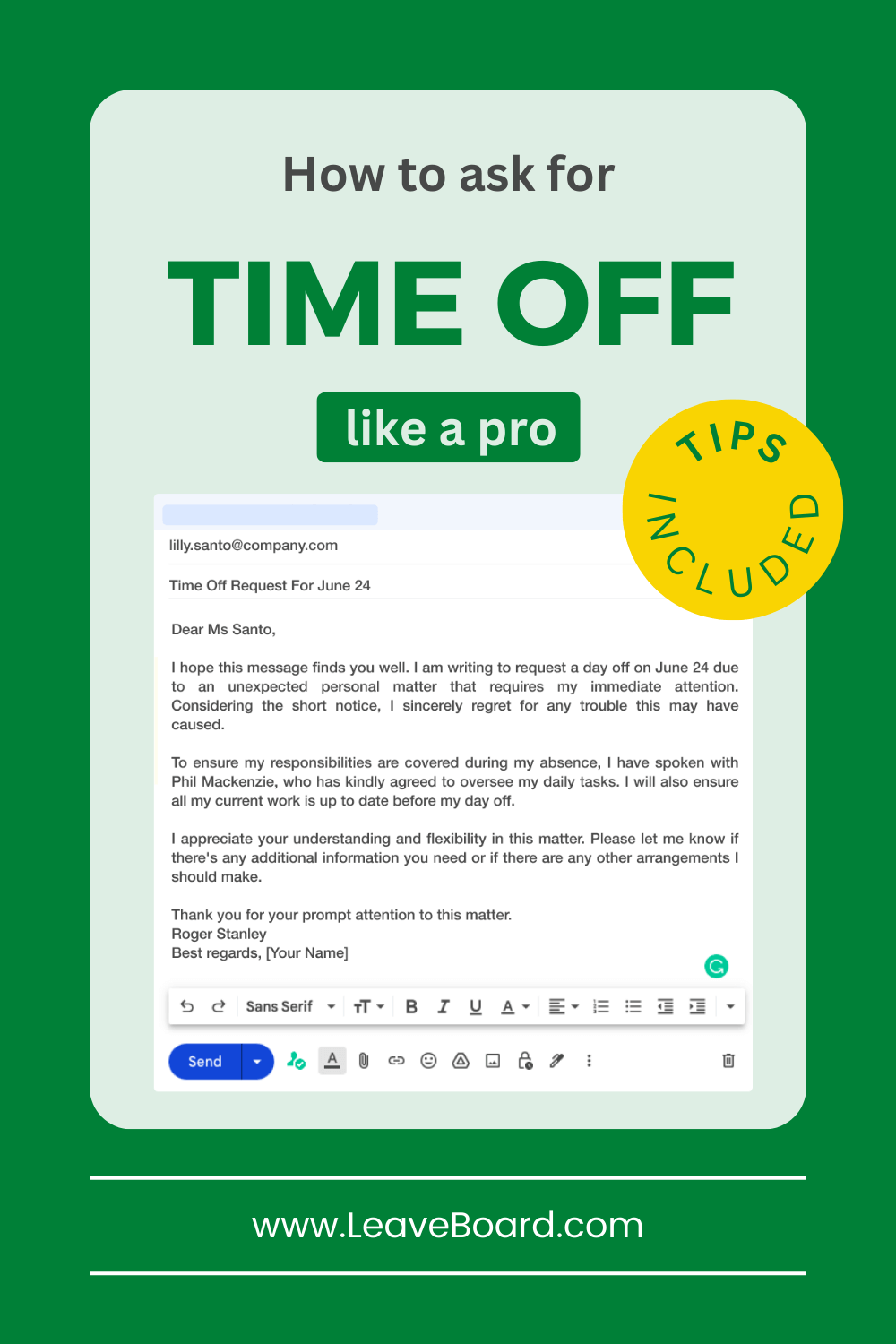 How To Request Time Off Like A Pro Tips And Examples Included Leave Board