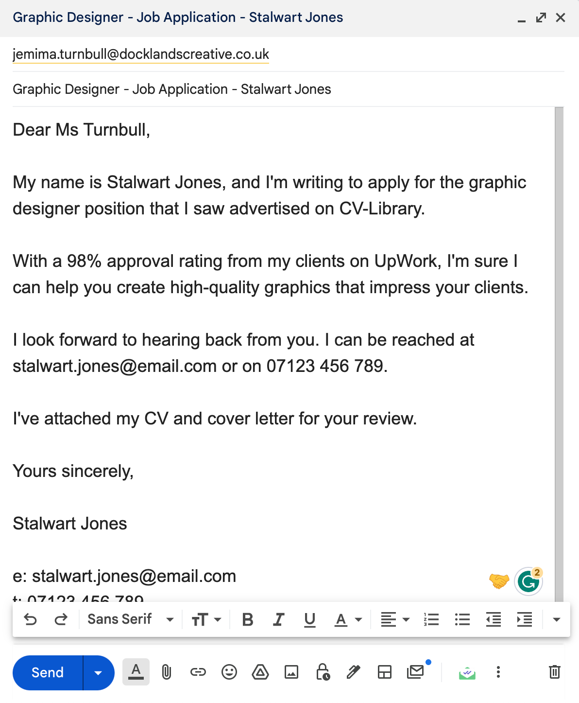 How To Send A CV By Email Template Tips How To Send A CV By Email Template Tips