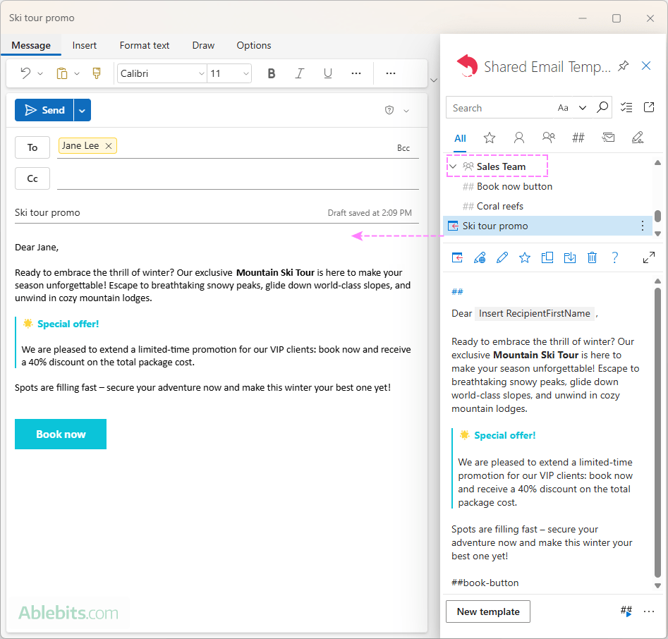 outlook save email template outlook save email template