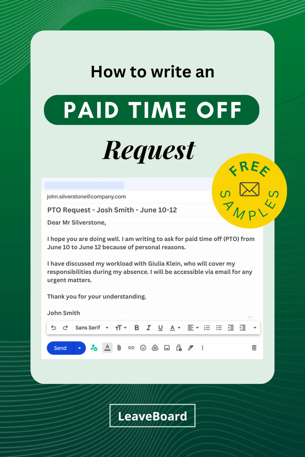 How To Write A PTO Request Email Professionally Leave Board How To Write A PTO Request Email Professionally Leave Board