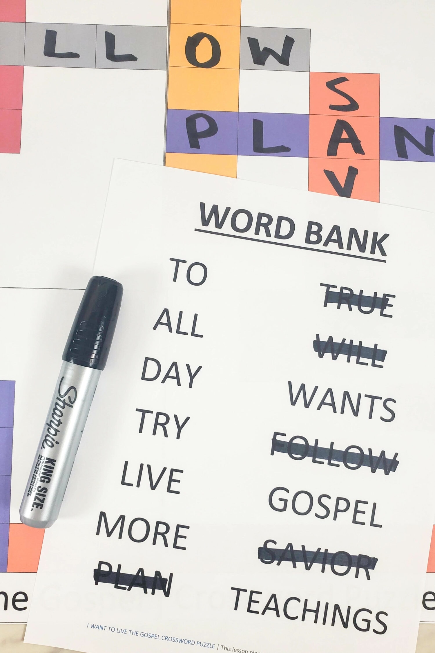 words to live by crossword clue