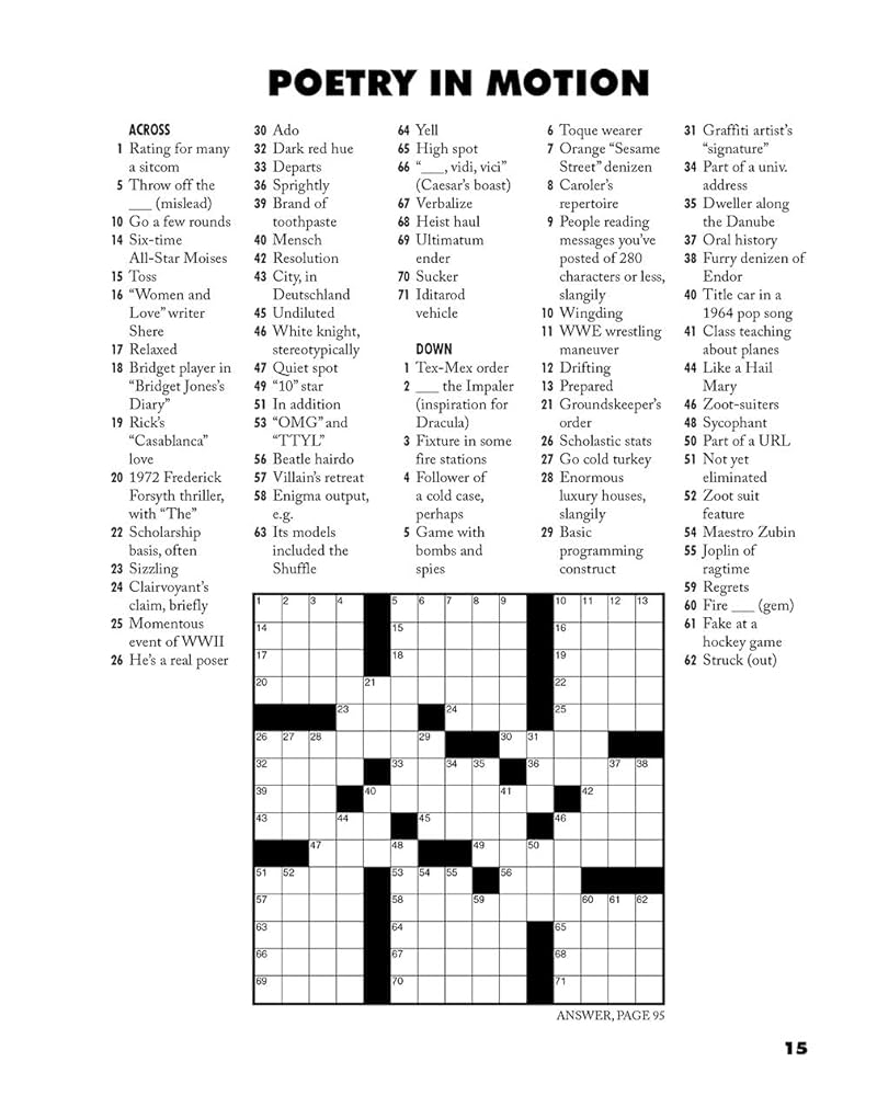 relaxed crossword clue