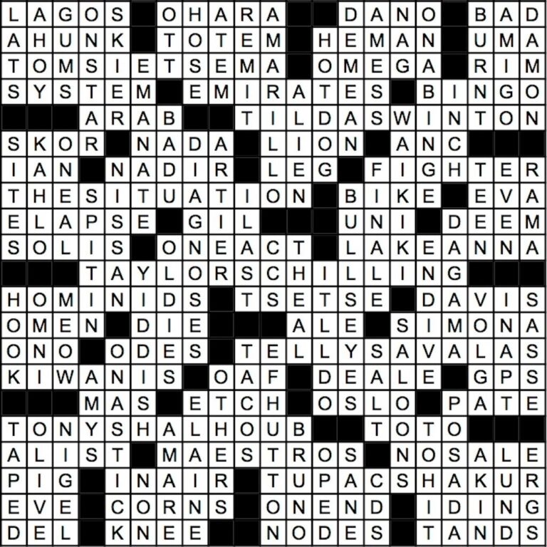 January 2019 Crossword Answer Key Washingtonian