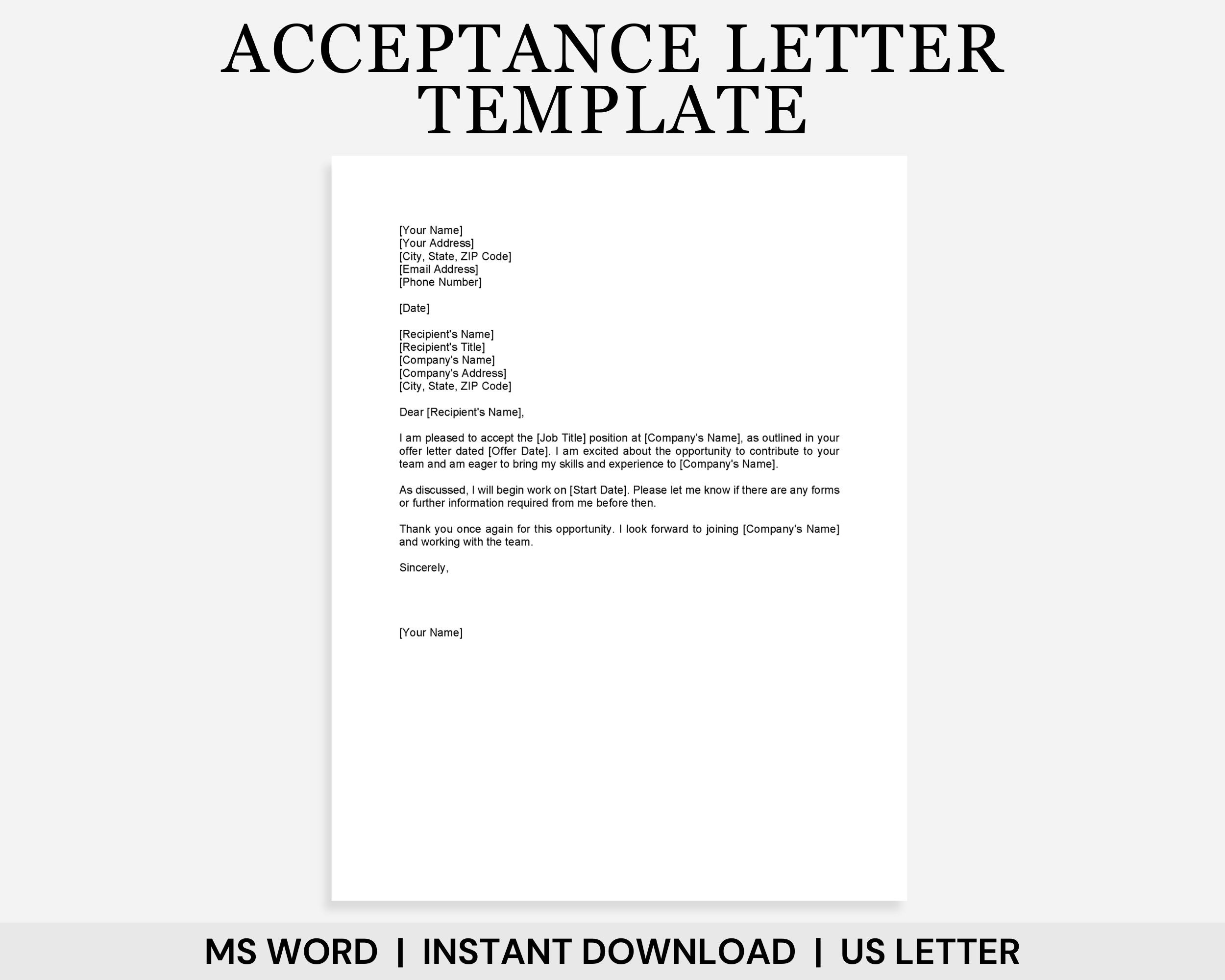 Job Offer Acceptance Letter Template Letter Of Acceptance Acceptance Letter Template Job Acceptance Letter Letter Of Offer Job Letter Etsy Job Offer Acceptance Letter Template Letter Of Acceptance Acceptance Letter Template Job Acceptance Letter Letter Of Offer Job Letter Etsy