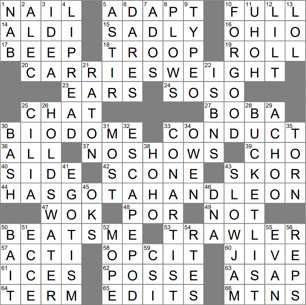 LA Times Crossword 11 Apr 23 Tuesday LAXCrossword