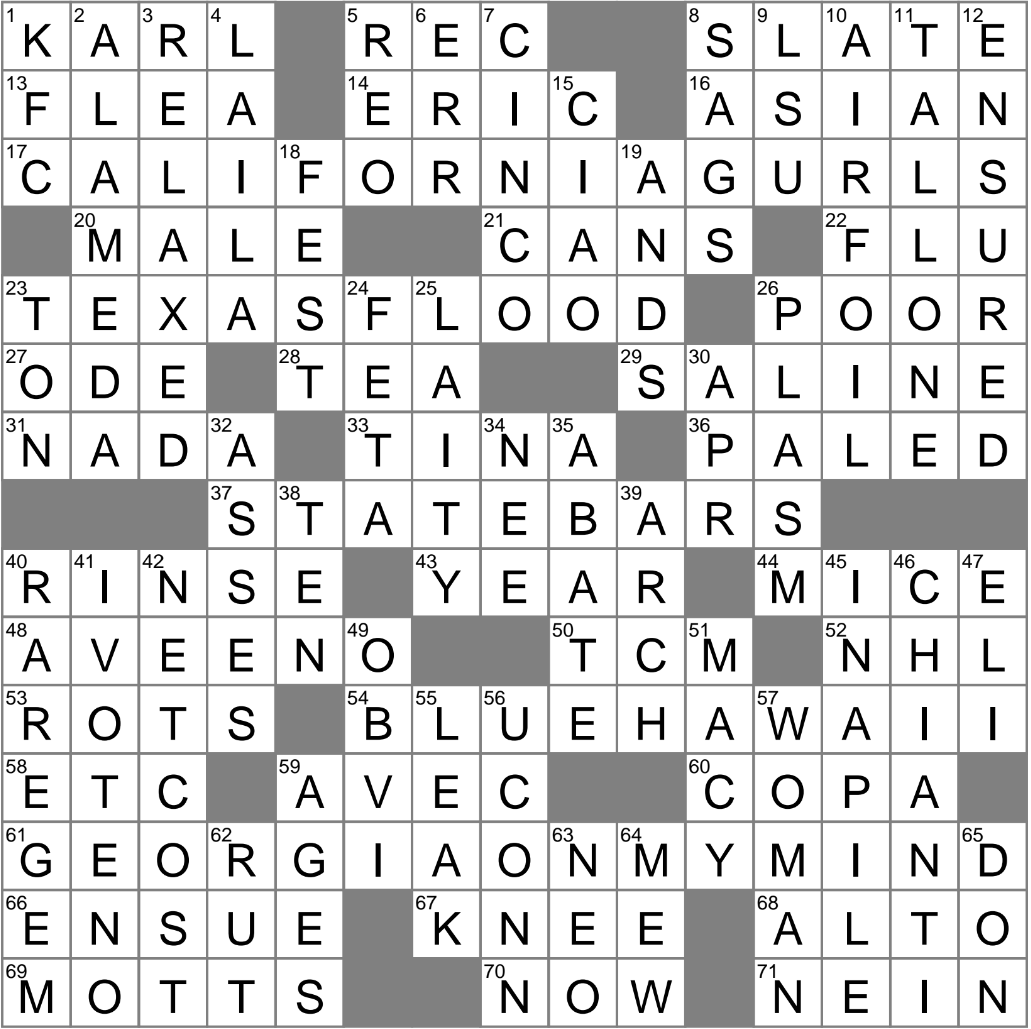 LA Times Crossword 13 Feb 25 Thursday LAXCrossword