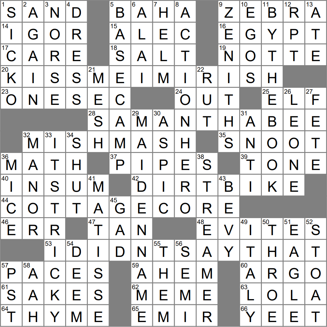 LA Times Crossword 16 Mar 24 Saturday LAXCrossword