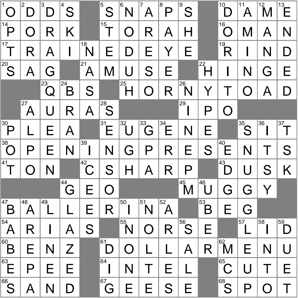 sag nyt crossword