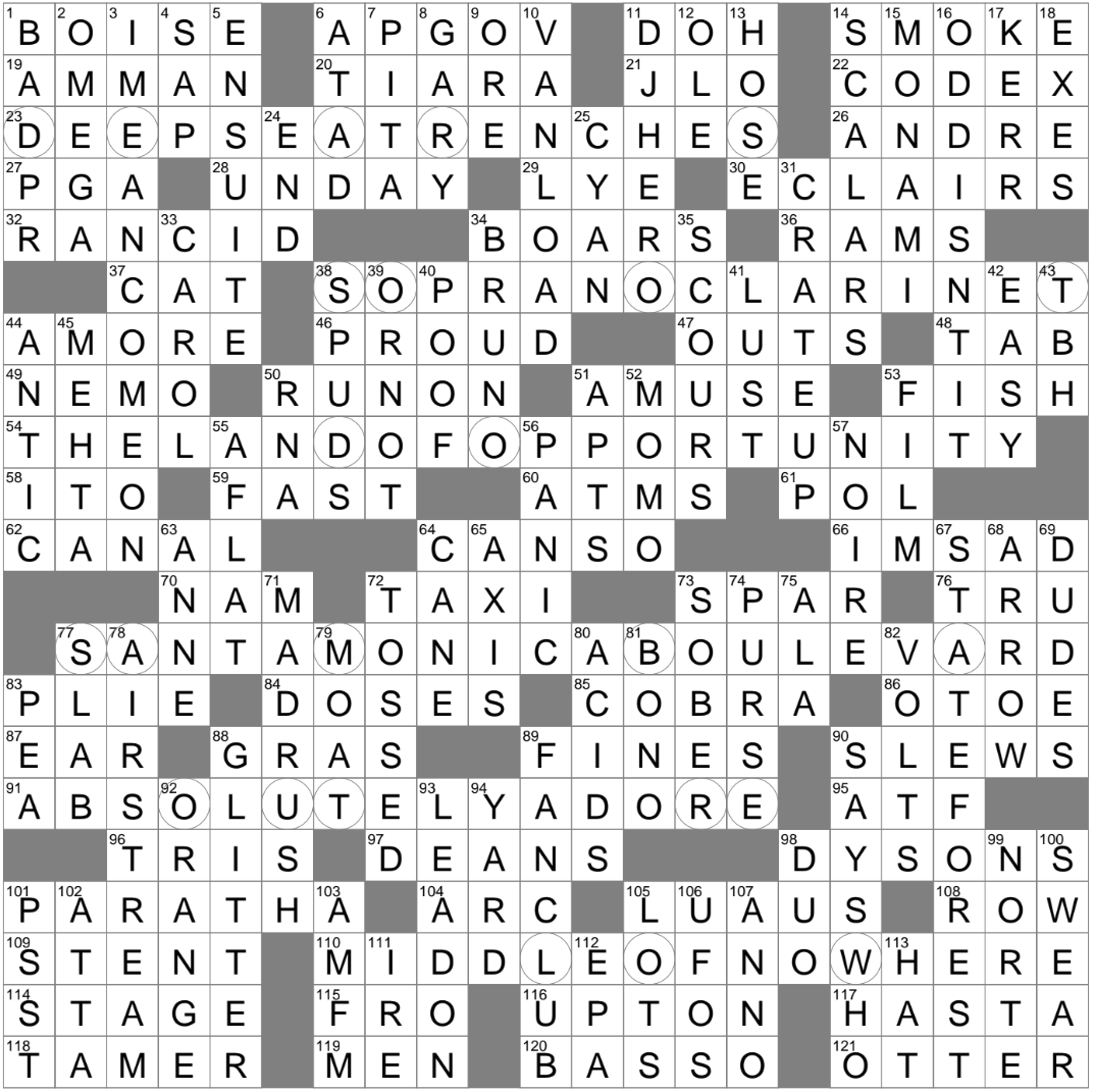 LA Times Crossword 24 Mar 24 Sunday LAXCrossword