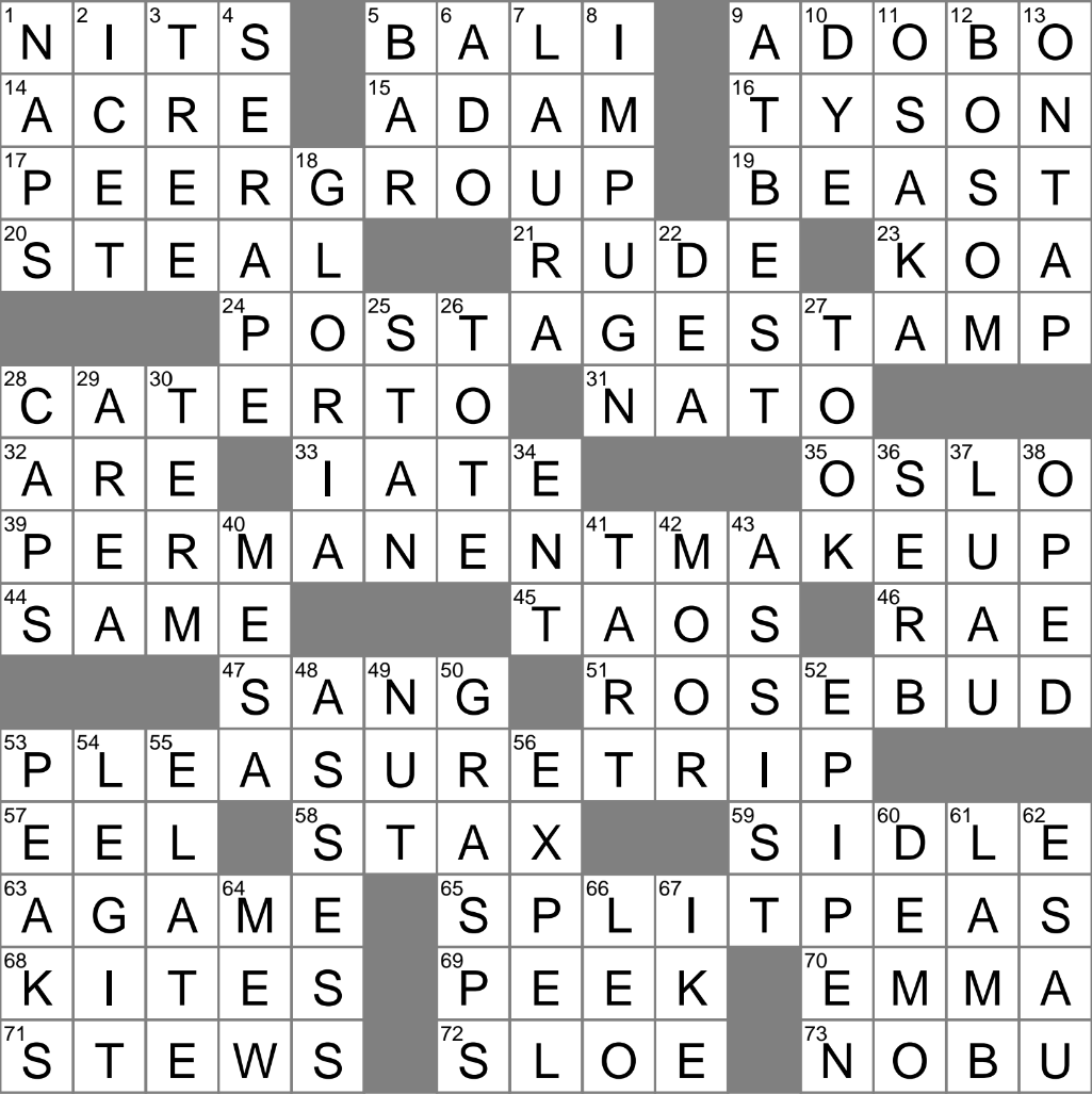 LA Times Crossword 26 Aug 24 Monday LAXCrossword