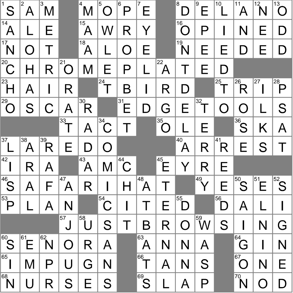 LA Times Crossword 31 Mar 25 Monday LAXCrossword