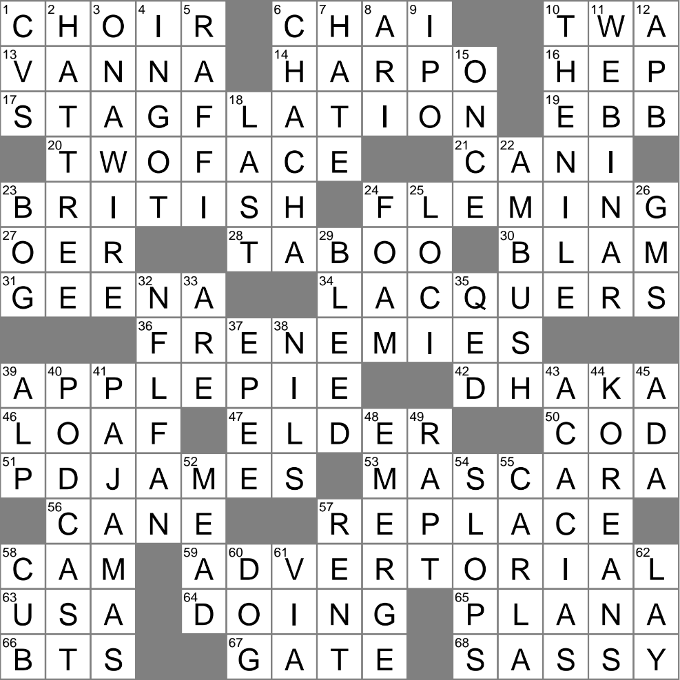 LA Times Crossword 4 Apr 25 Friday LAXCrossword