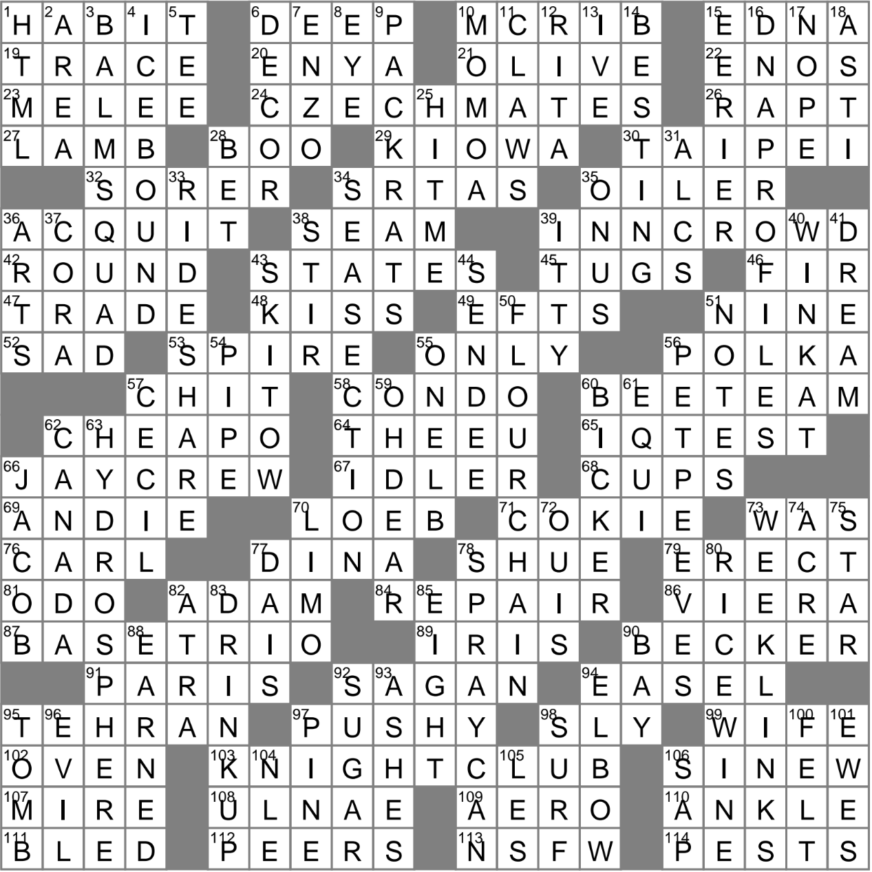 LA Times Crossword 5 Feb 23 Sunday LAXCrossword