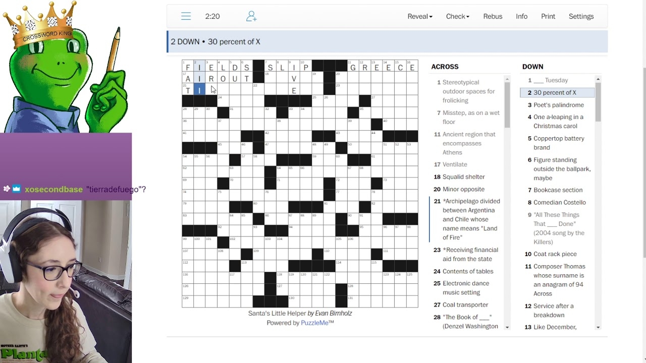 evan birnholz sunday crossword