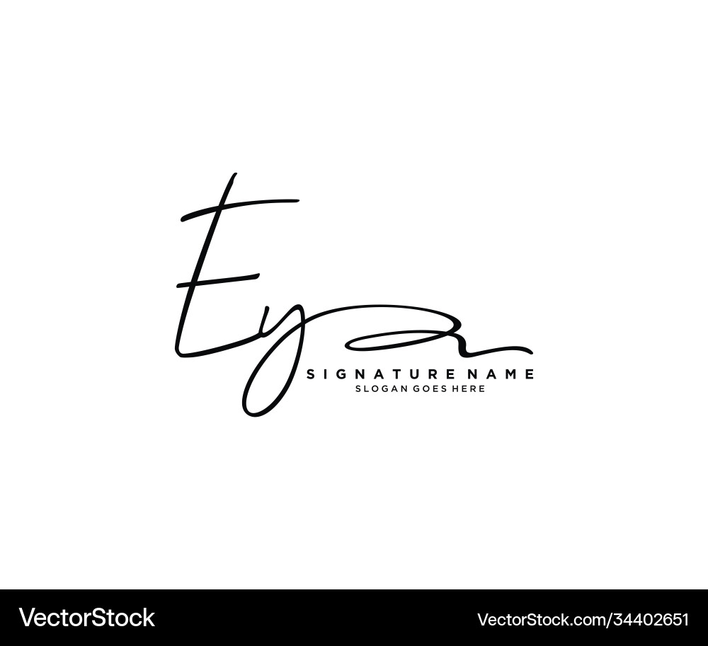 Letter Ey Signature Logo Template Royalty Free Vector Image