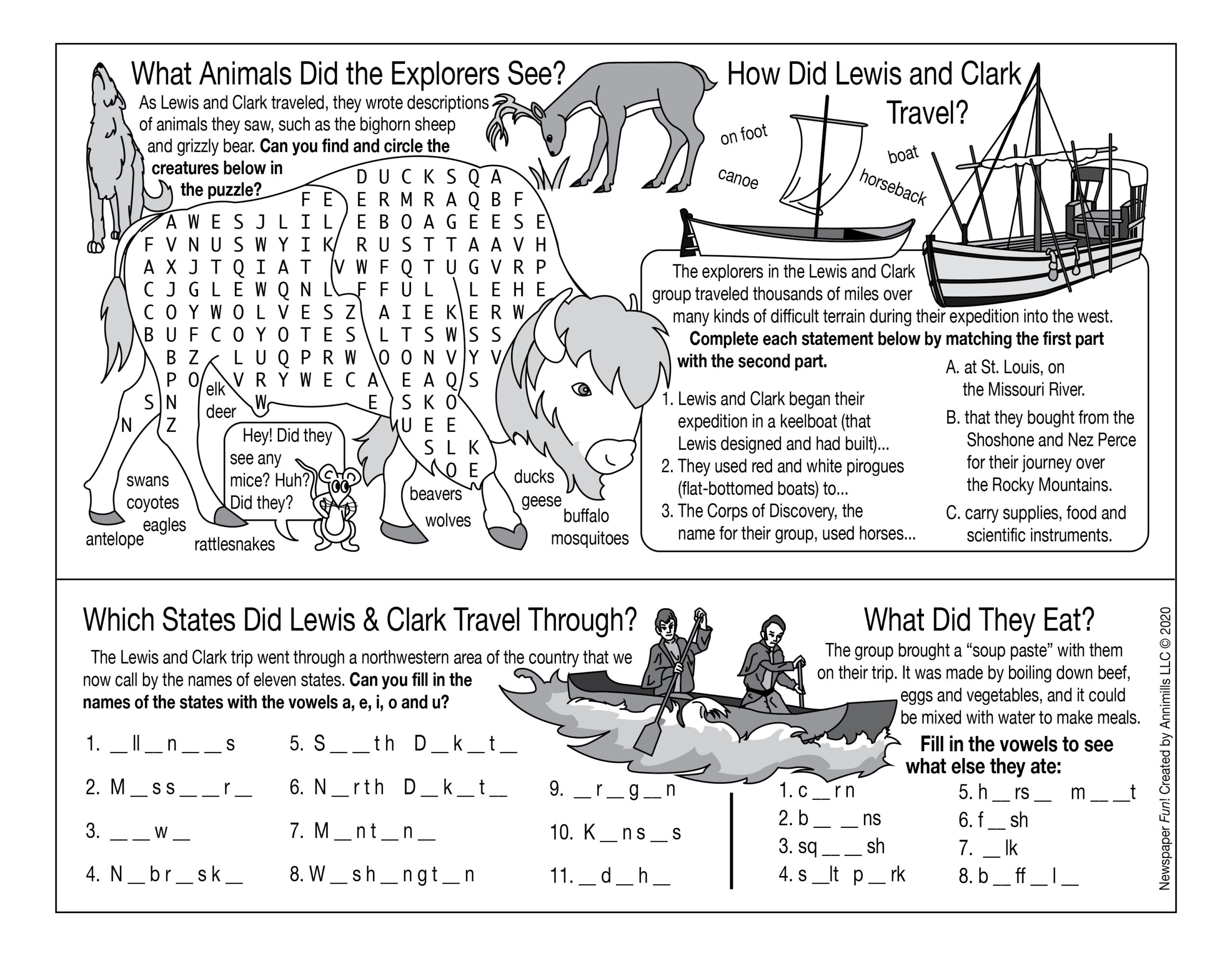Lewis Clark United States Expedition Puzzle Activity Set Made By Teachers