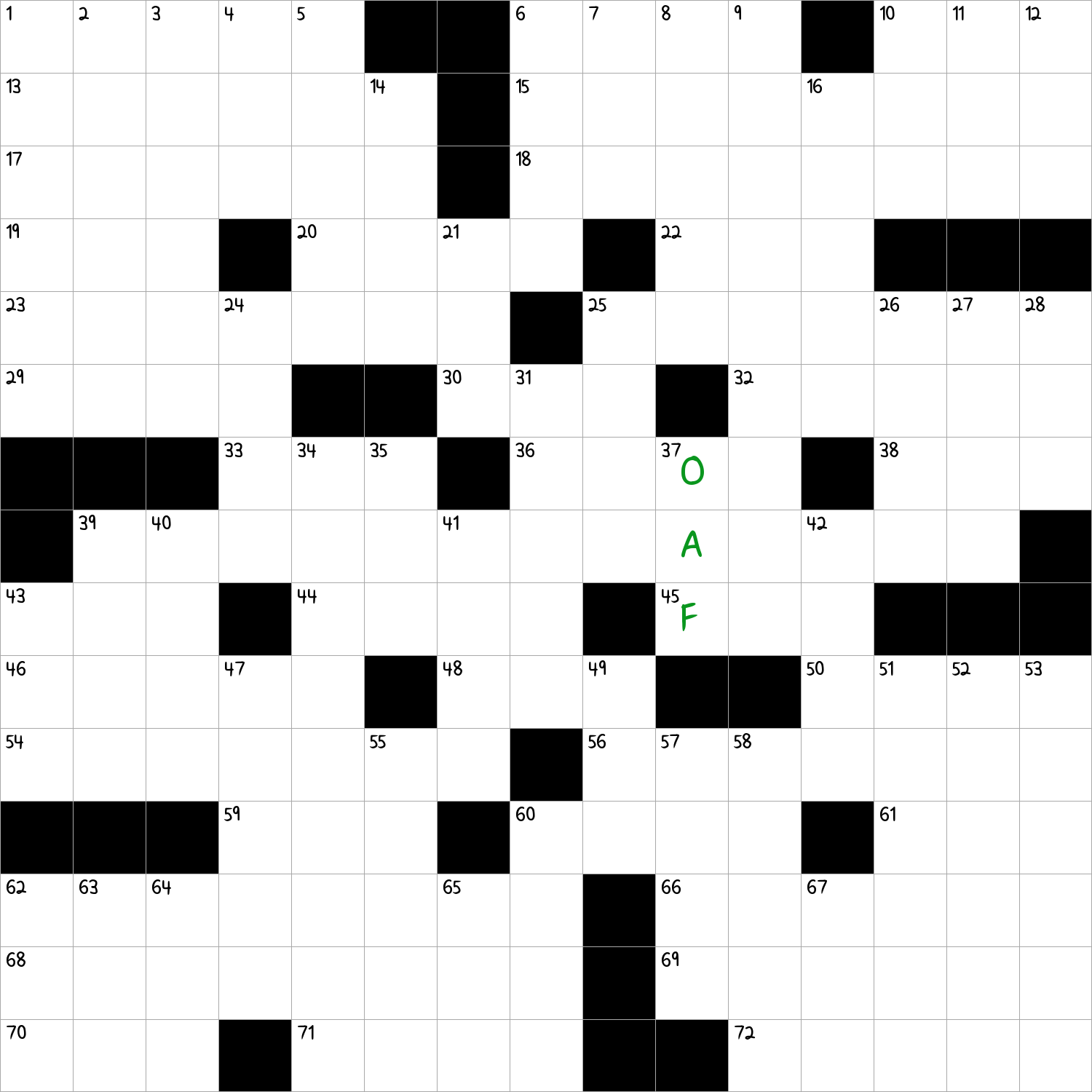 crossword clue oaf