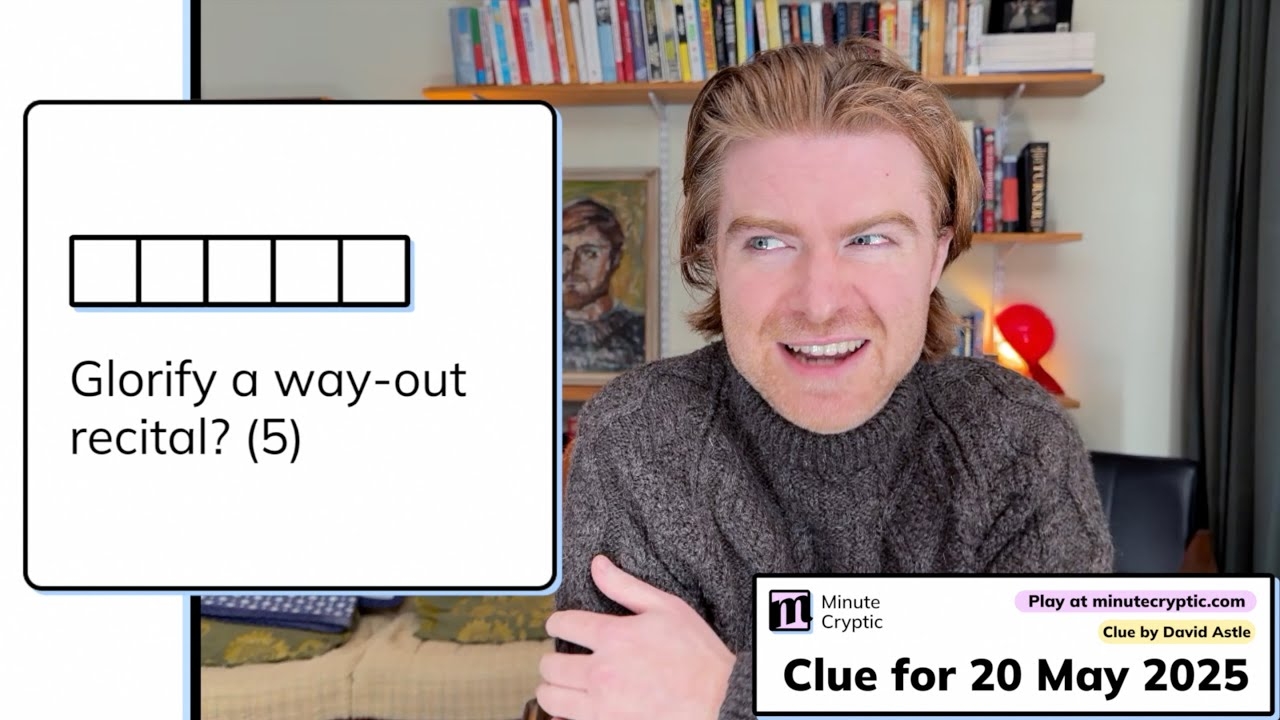 Minute Cryptic Clue 329 Glorify A Way out Recital 5 YouTube