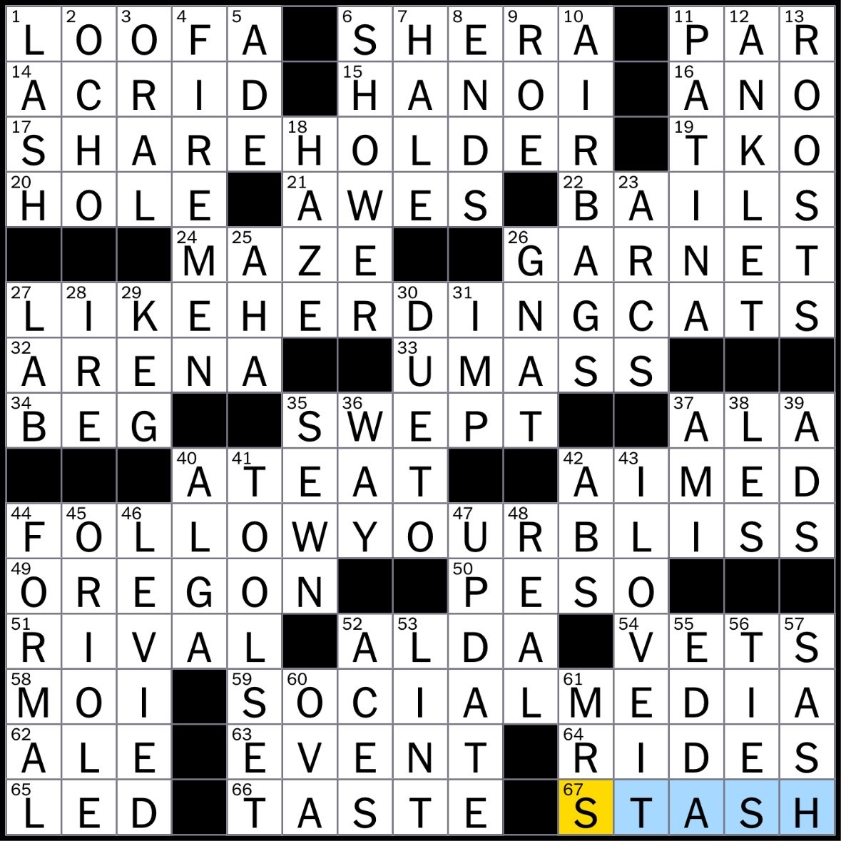 Monday November 25 2024 Diary Of A Crossword Fiend