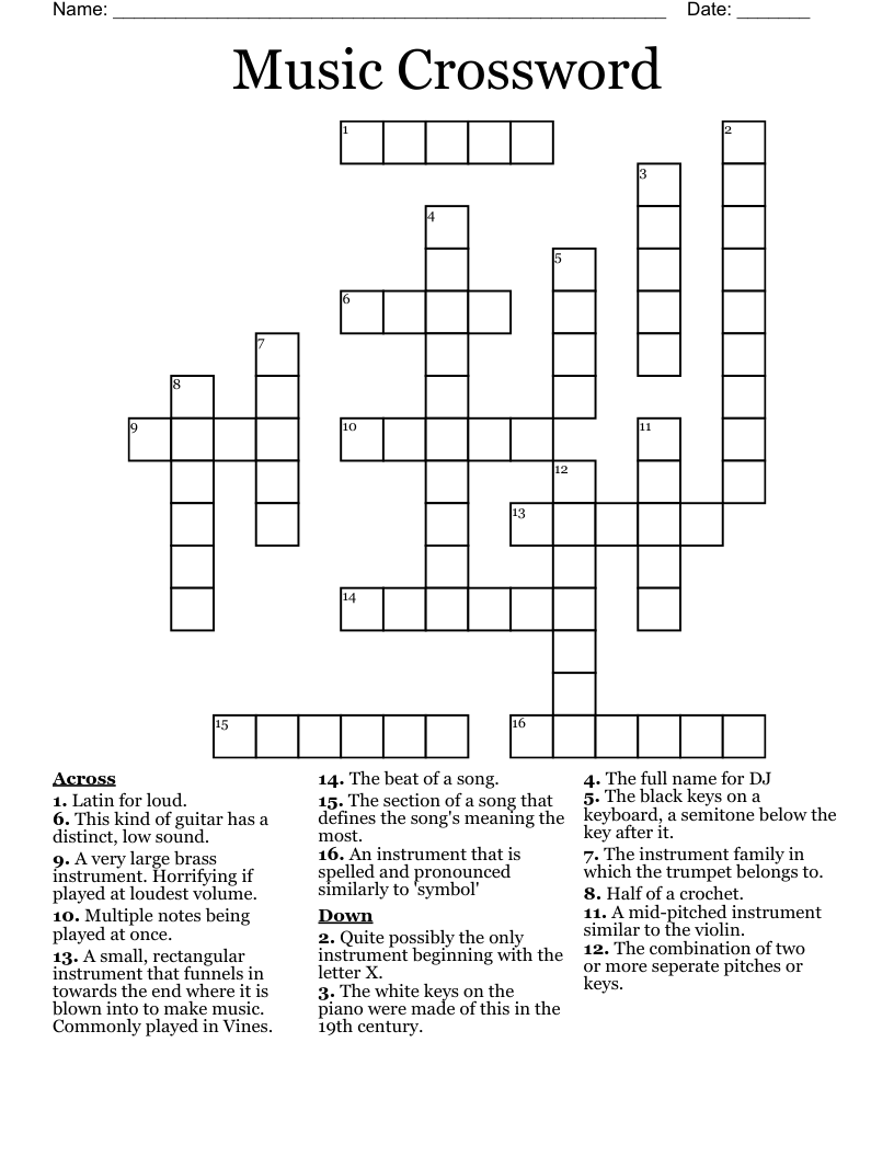 Music Slowly Crossword Clue
