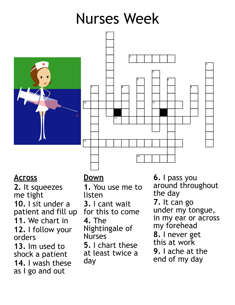 Nurses Week Crossword WordMint
