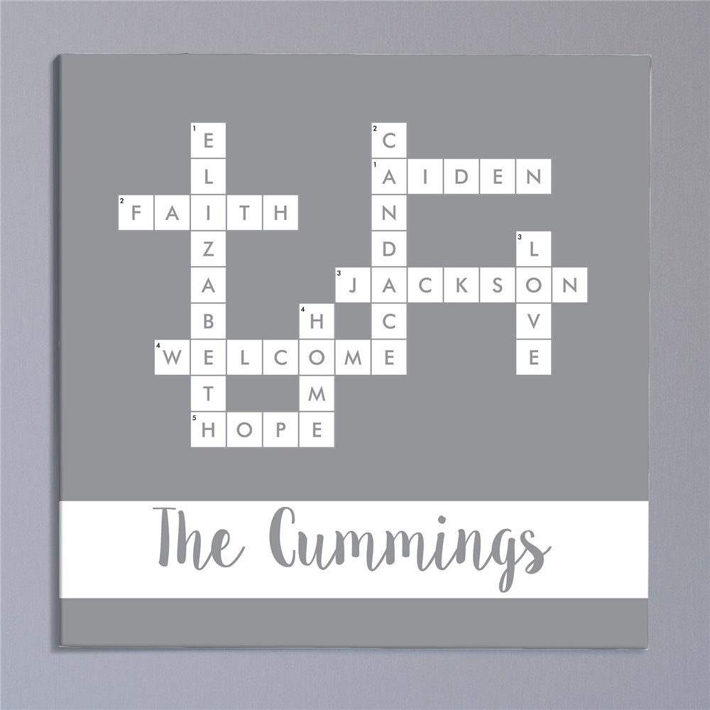Personalized Family Name Crossword Canvas GiftsForYouNow