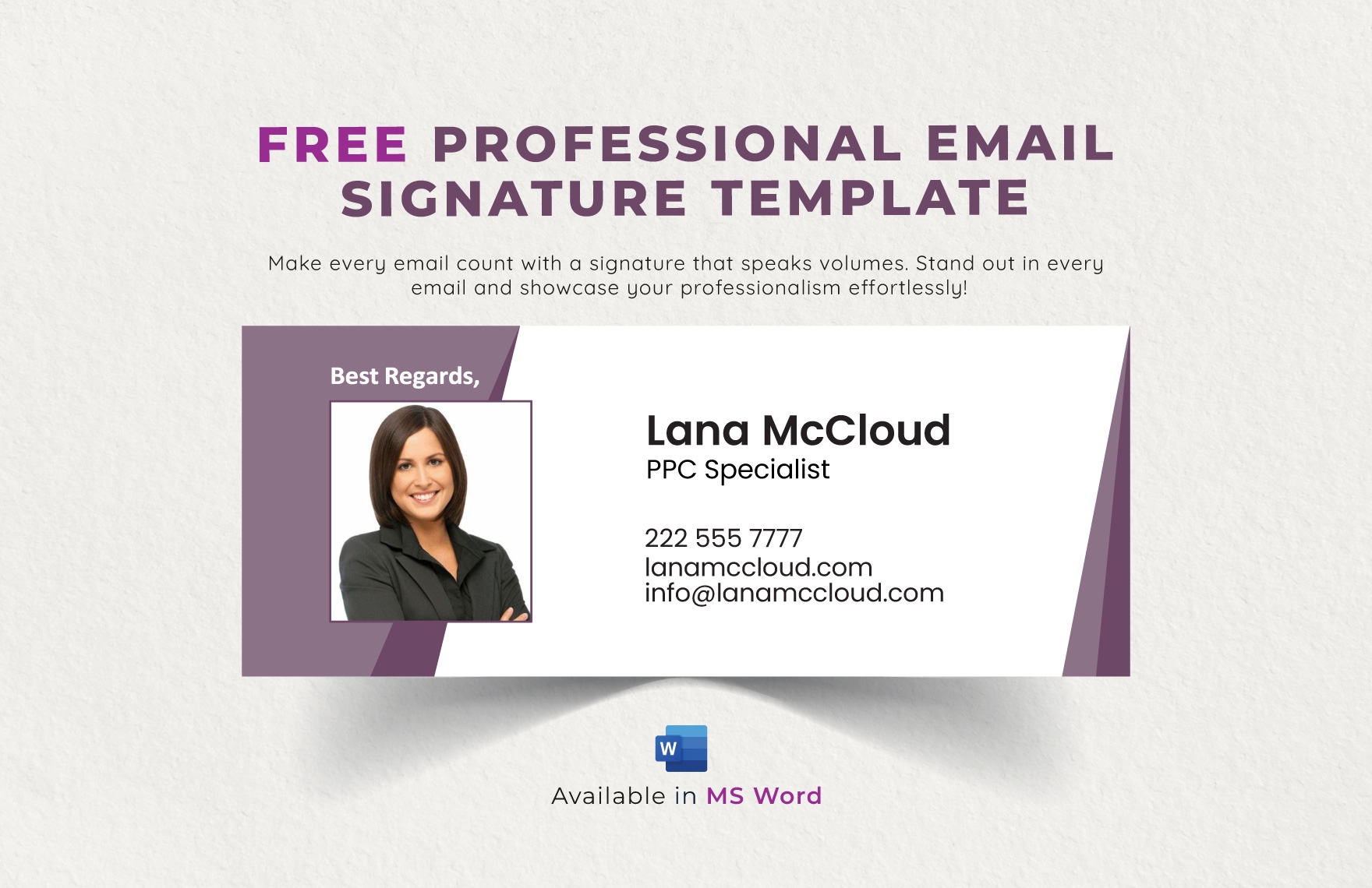 Professional Email Signature Template In Word To Download Template Professional Email Signature Template In Word To Download Template