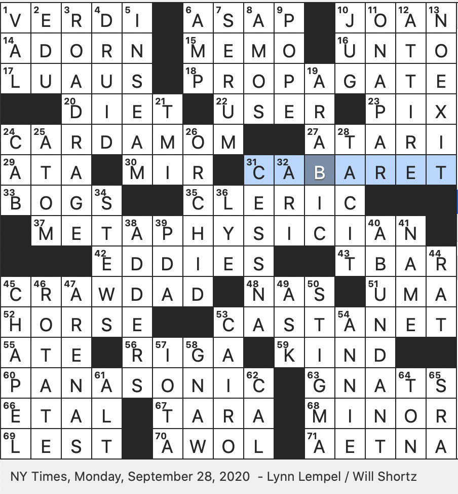 Rex Parker Does The NYT Crossword Puzzle Criticize Sega s Hedgehog Design MON 9 28 20 Priestly Gaul Or Celt Small Lobsterlike Crustacean