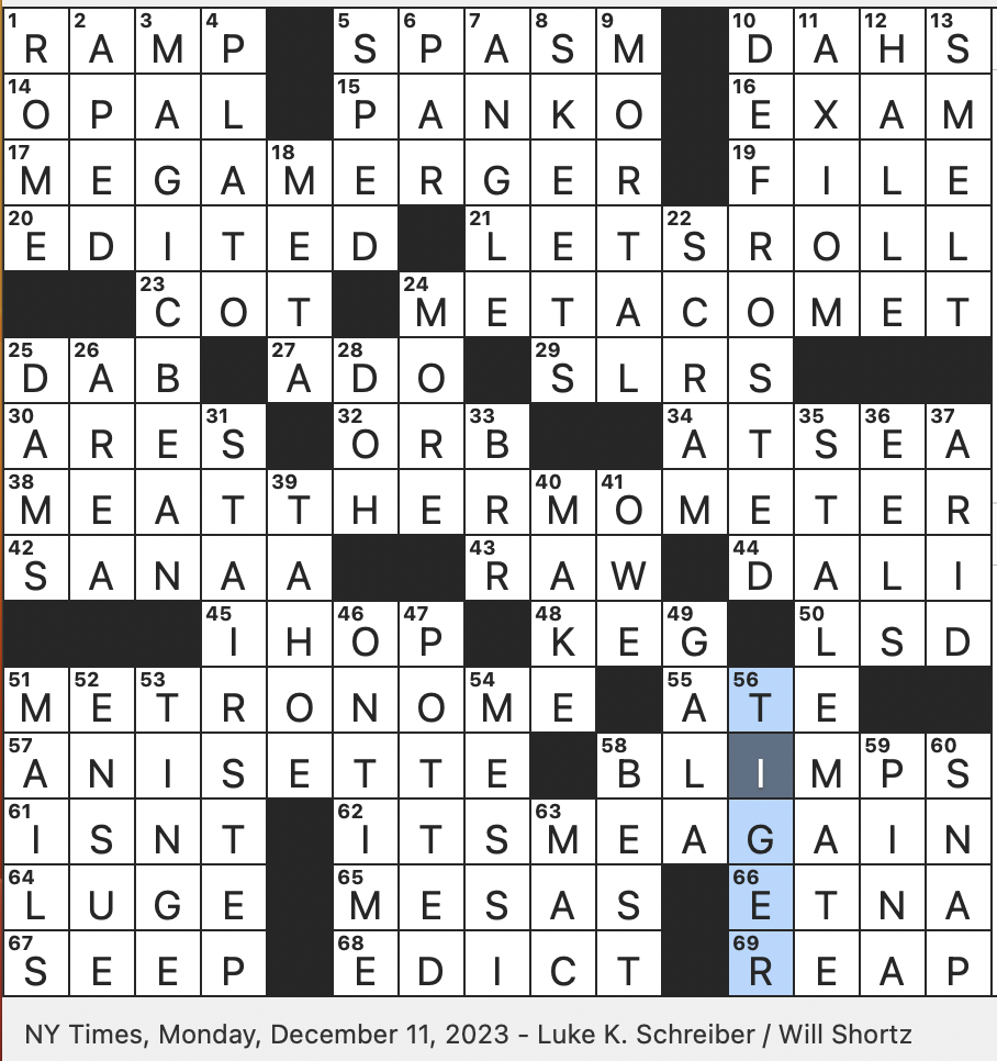 Rex Parker Does The NYT Crossword Puzzle Wampanoag Chief Of The 1600s Also Known As King Philip MON 12 11 23 Japanese Bread Crumbs Partners Of Dits In Morse Code 