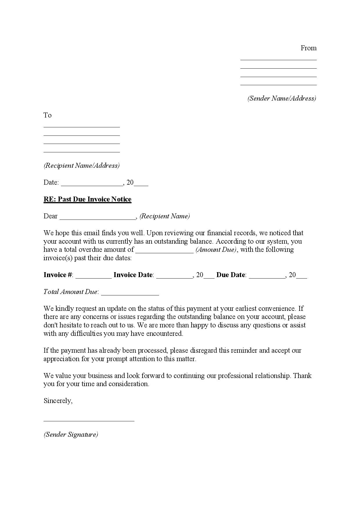 Sample Past Due Invoice Email Tomnmakinpailong1970 s Ownd