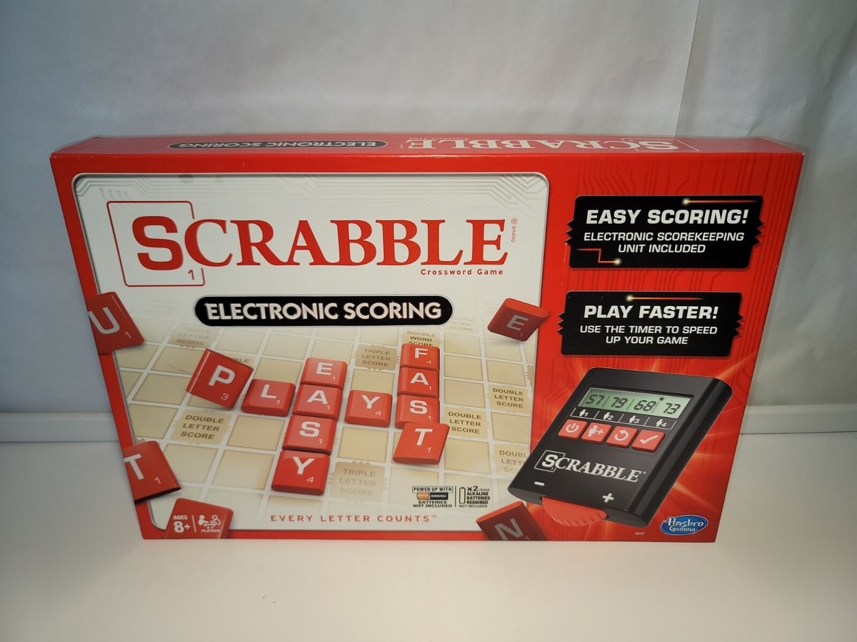 Scrabble Electronic Scoring Crossword Board Game Hasbro Complete EBay