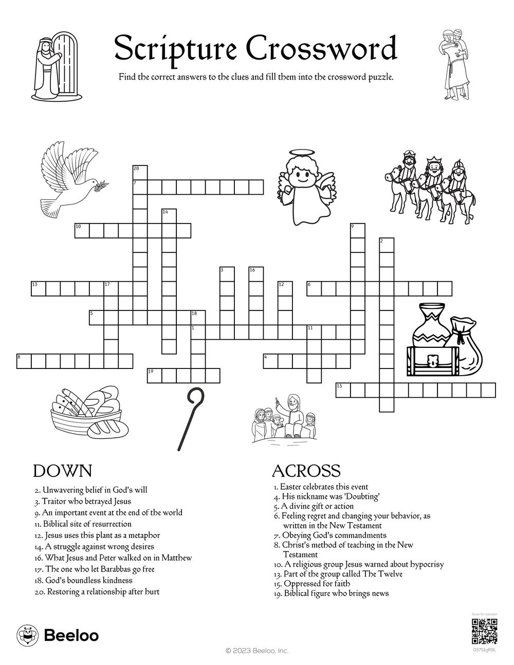 belief crossword clue