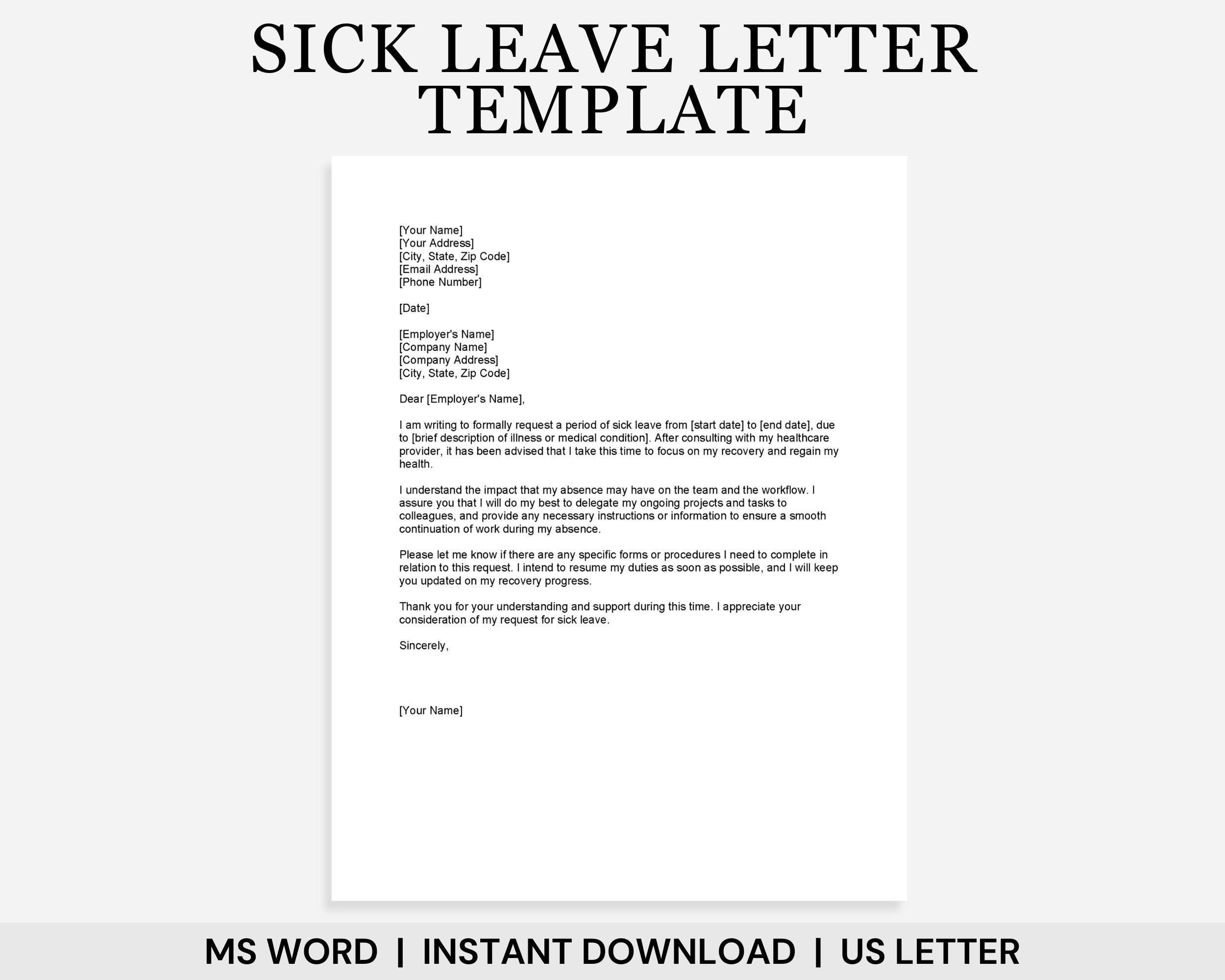 sick leave email template