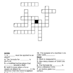 Simple Machines Crossword WordMint