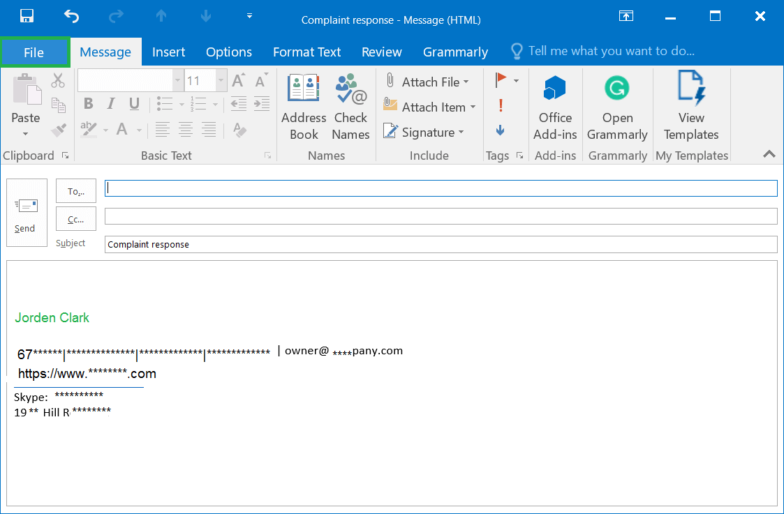 access email template in outlook access email template in outlook