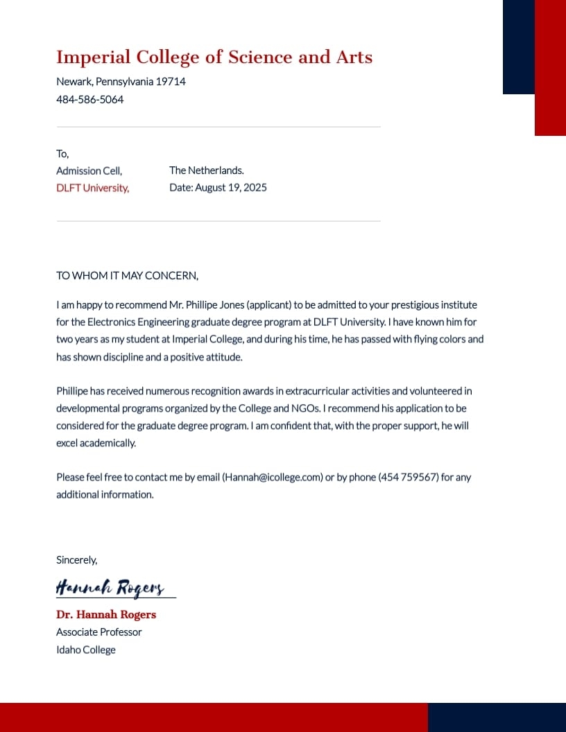 Student Letter Of Recommendation Template Visme Student Letter Of Recommendation Template Visme