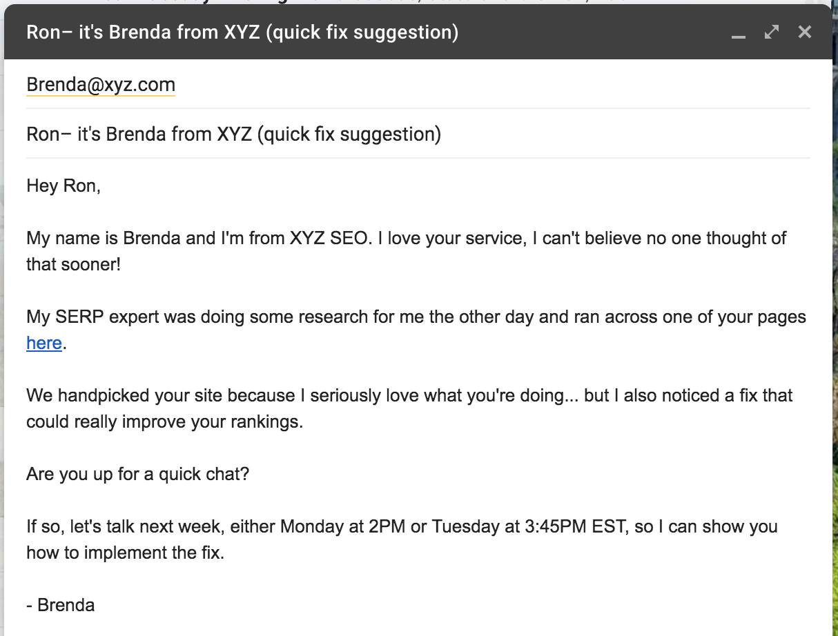 cold call email template cold call email template