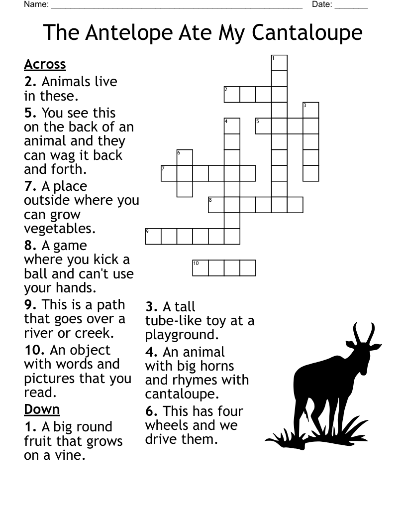 The Antelope Ate My Cantaloupe Crossword WordMint