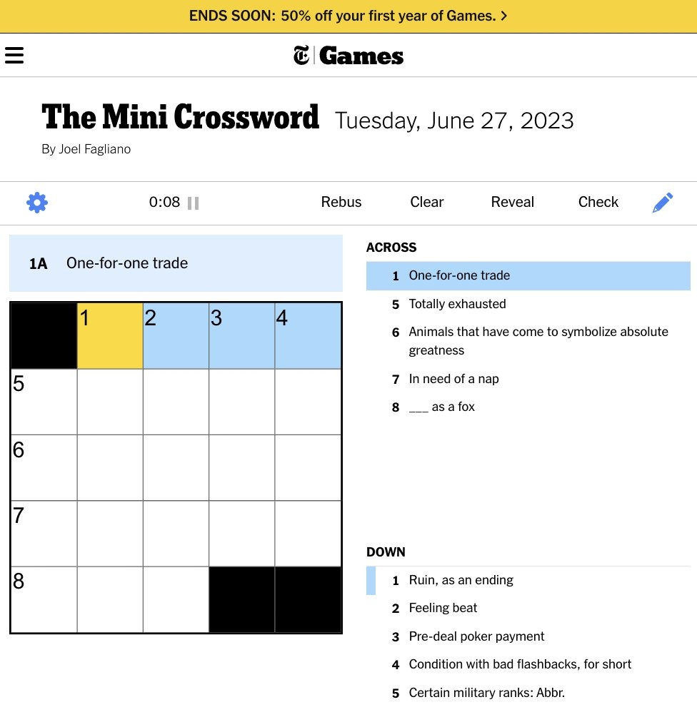 exhausted crossword clue