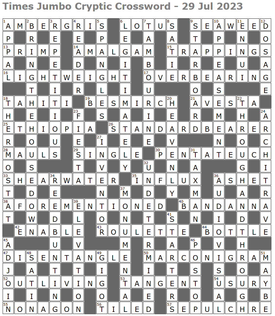Times Jumbo Cryptic Crossword 1627 Lucian Poll s Web Ramblings