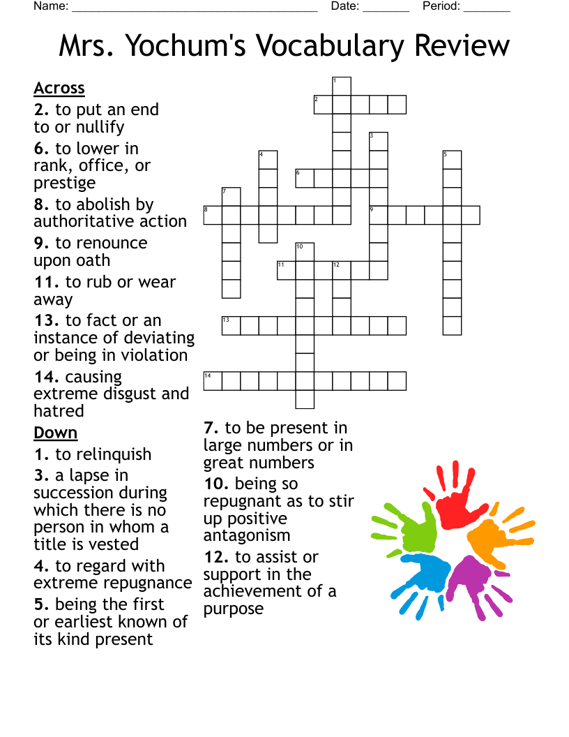 Tone Words Crossword Puzzle WordMint