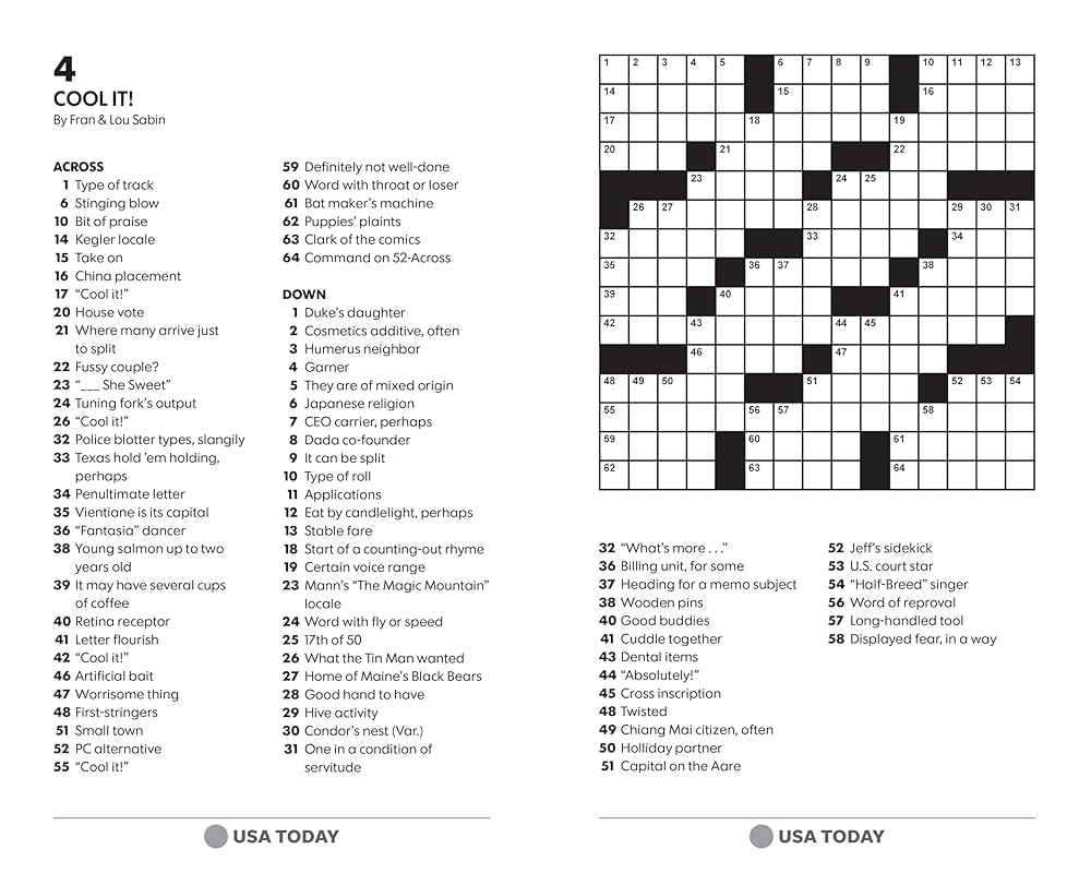 crossword usa today answers