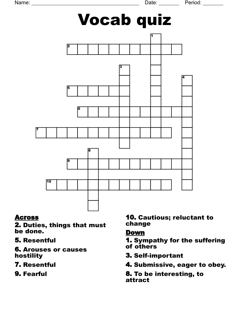 Vocab Words Chapter 1 15 Word Scramble WordMint