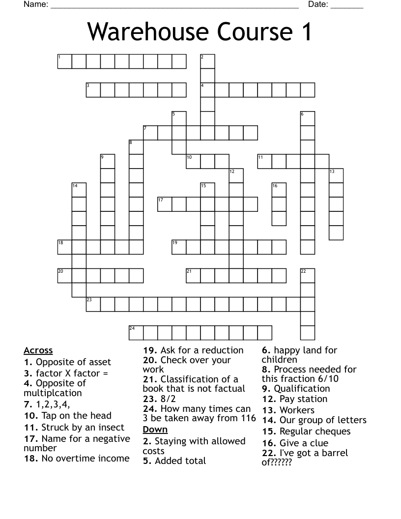 check in crossword clue