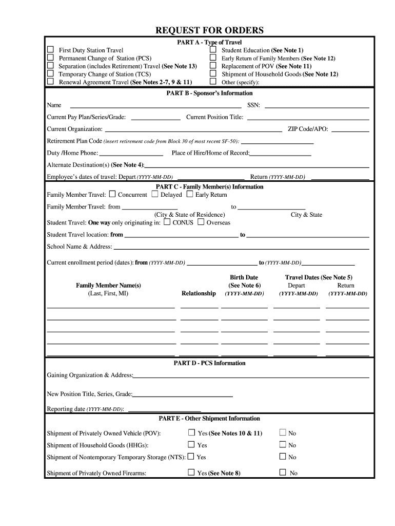 What Are Travel Orders Fill Out Sign Online DocHub