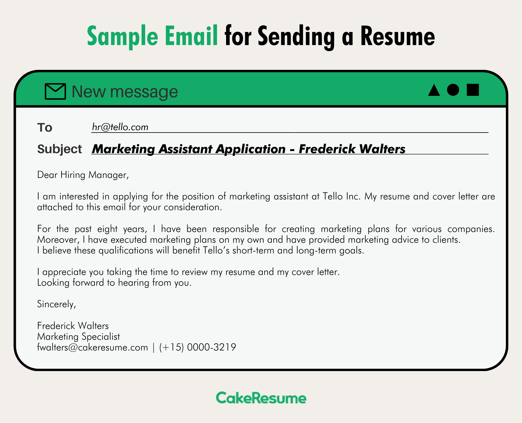 What To Write In An Email When Sending A Resume Examples Tips Cake What To Write In An Email When Sending A Resume Examples Tips Cake