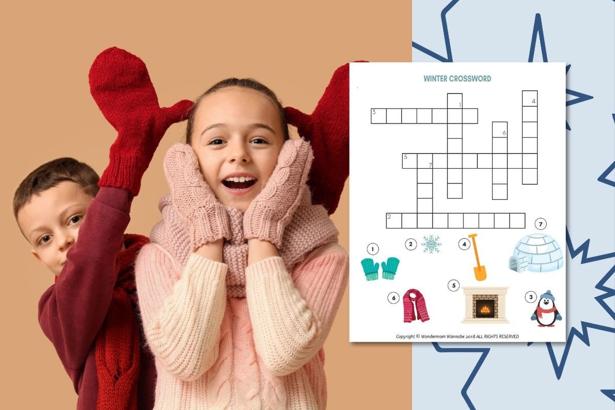 winter cap features crossword